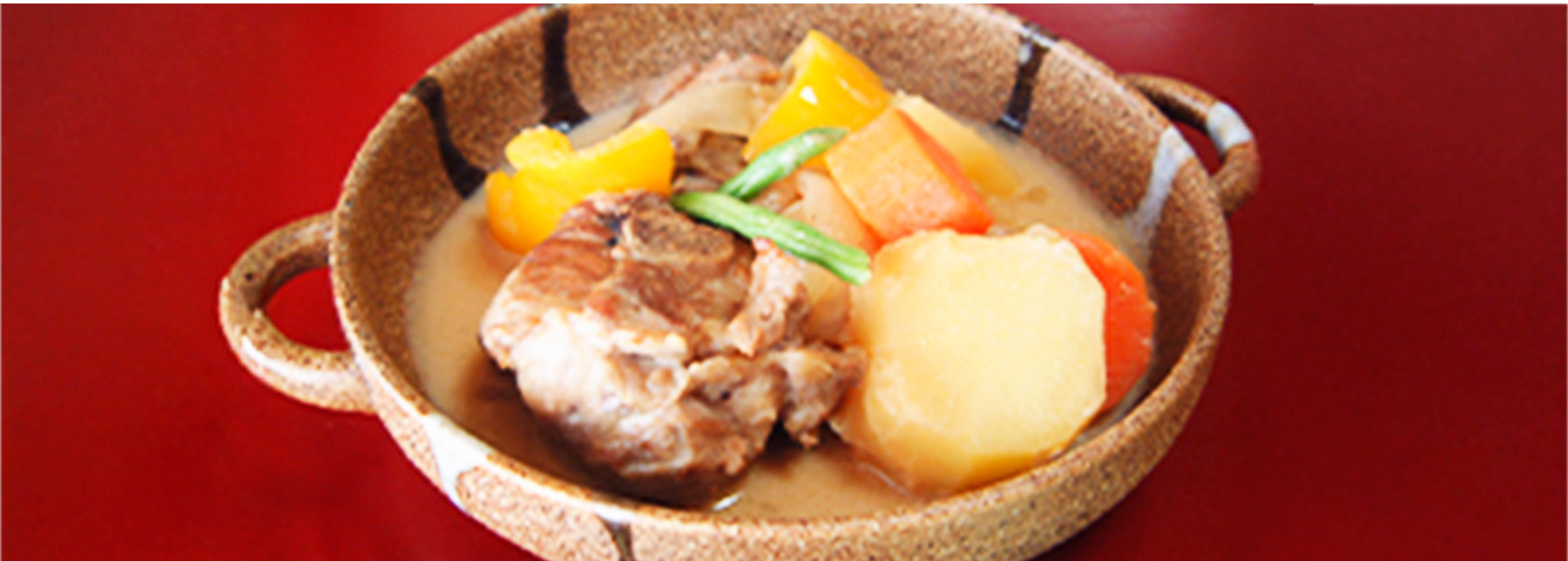 食育健康レシピ「スペアリブの酒かすシチュー」